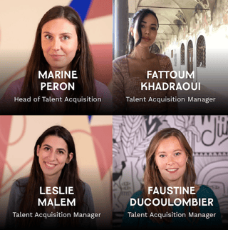 Marine Peron, Fattoum Khadraoui, Leslie Malem, Faustine Ducoulombier, TA chez Welcome to the Jungle